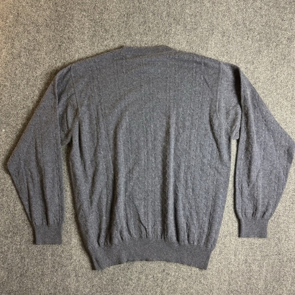 I Levrieri Cashmere Silk Sweater Mens Crew Neck Made in Italy Luxury Size XL - Picture 4 of 6